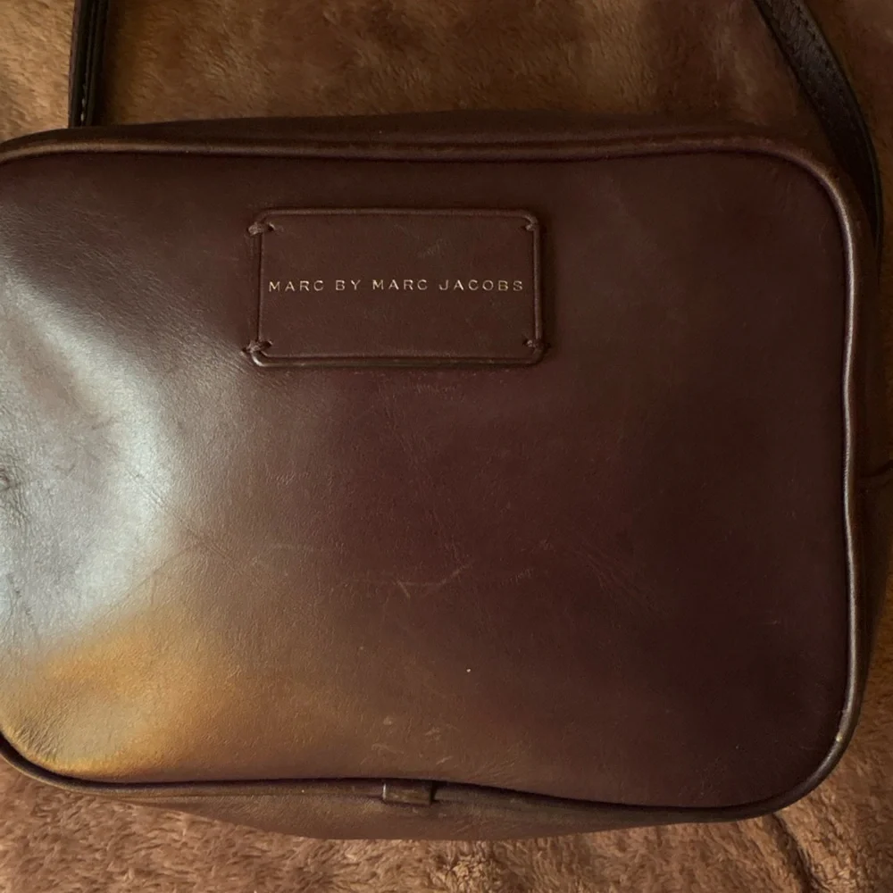 Marc by Marc Jacobs Dark Brown Leather Messenger Crossbody